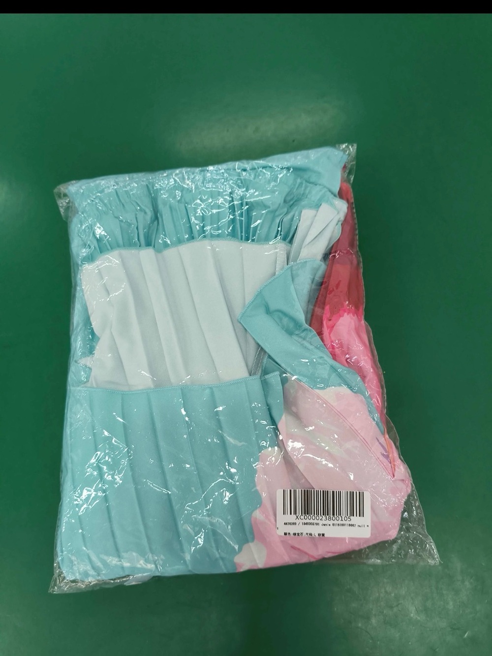 A Classy Chic Boutique Mint Green Strapless Pleated Maxi with Pink Floral - Picture 5 of 6